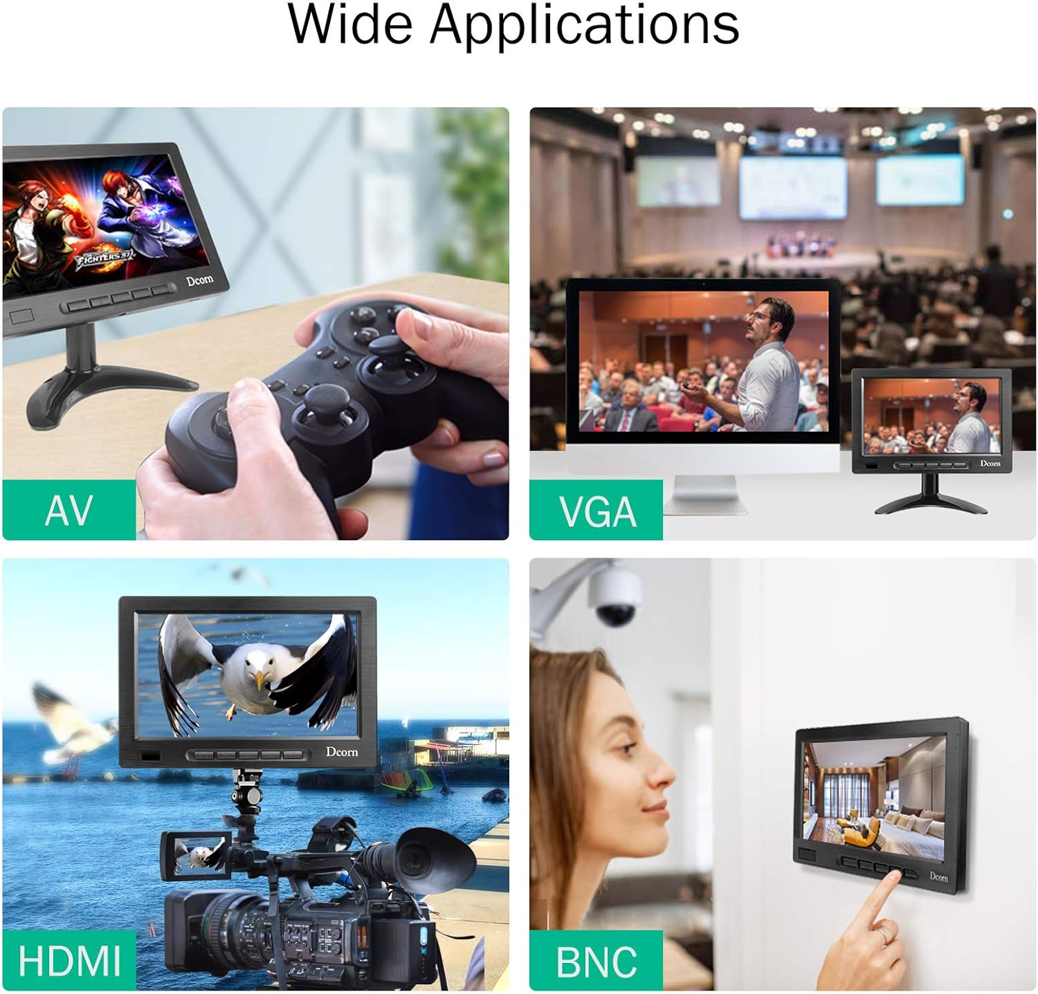 8 Inch IPS Metal Housing HDMI Monitor with Wall Bracket, Pack of 2 V152
