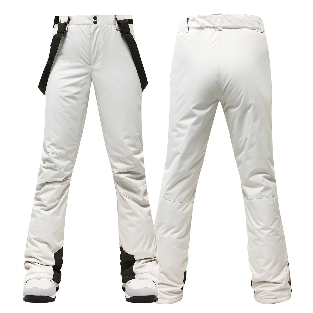 White Waterproof Insulated Snow Bib Trousers O42364