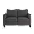 Gray Linen-Like Fabric Upholstered 2 Seater Loveseat Sofa Q664