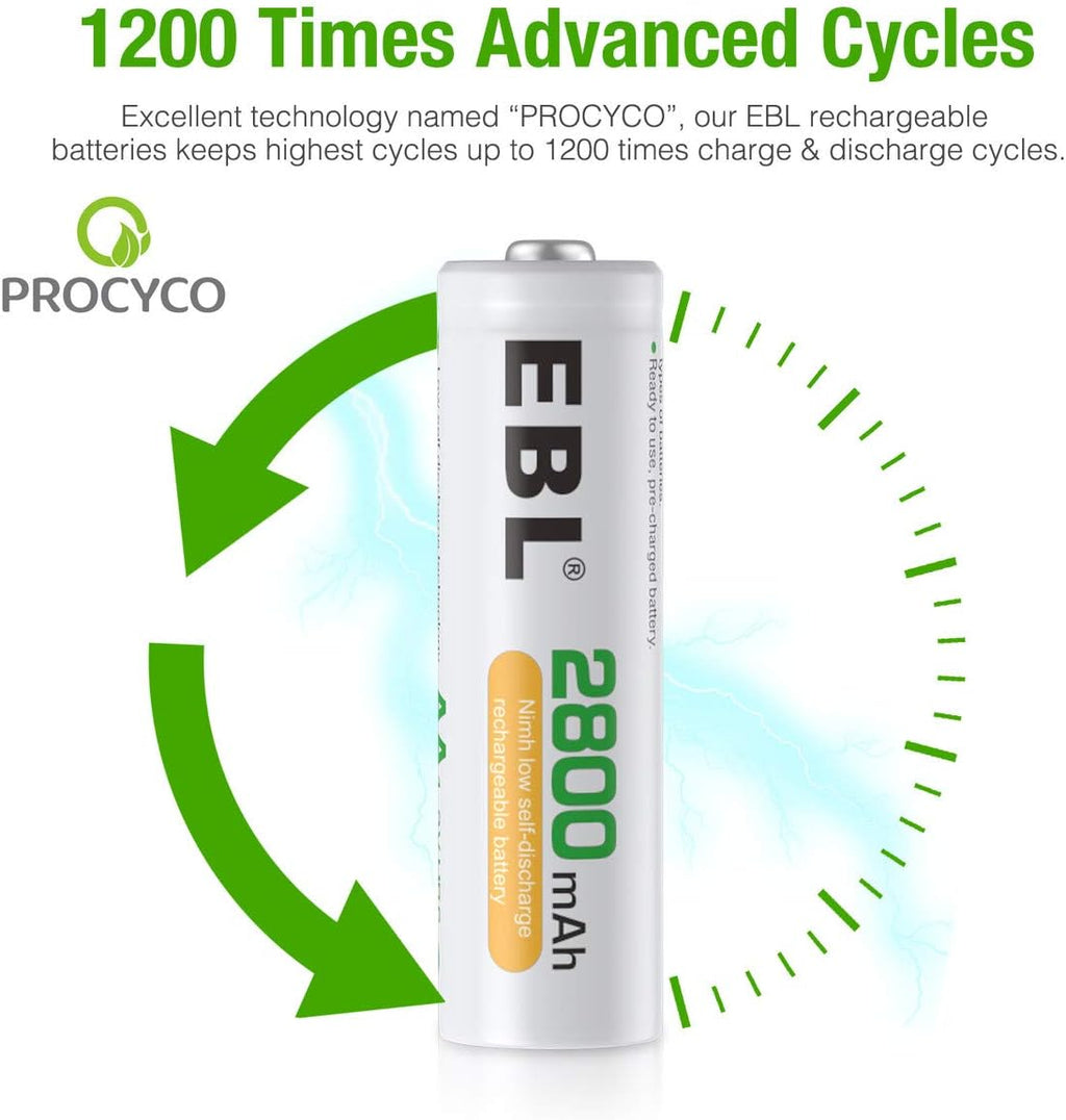 AA Rechargeable Batteries 2800mAh Ni-MH Pack of 28 N6157