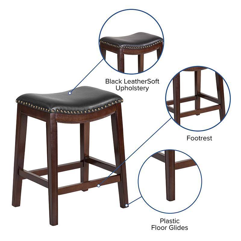 Cappuccino Wood Counter Height Stool J634473