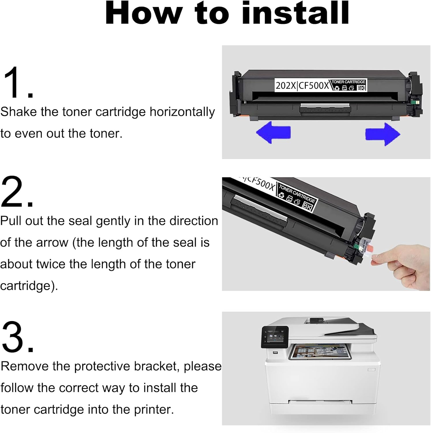 4 Pack CF500X CF501X CF502X CF503X Toner Cartridge for HP M254 M281 Printer B9722