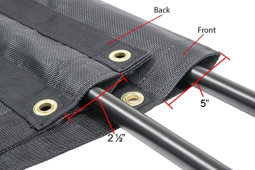 7' x 16' Vinyl Coated Mesh Dump Truck Tarps with 5 Inch 18oz Double Pocket X69661