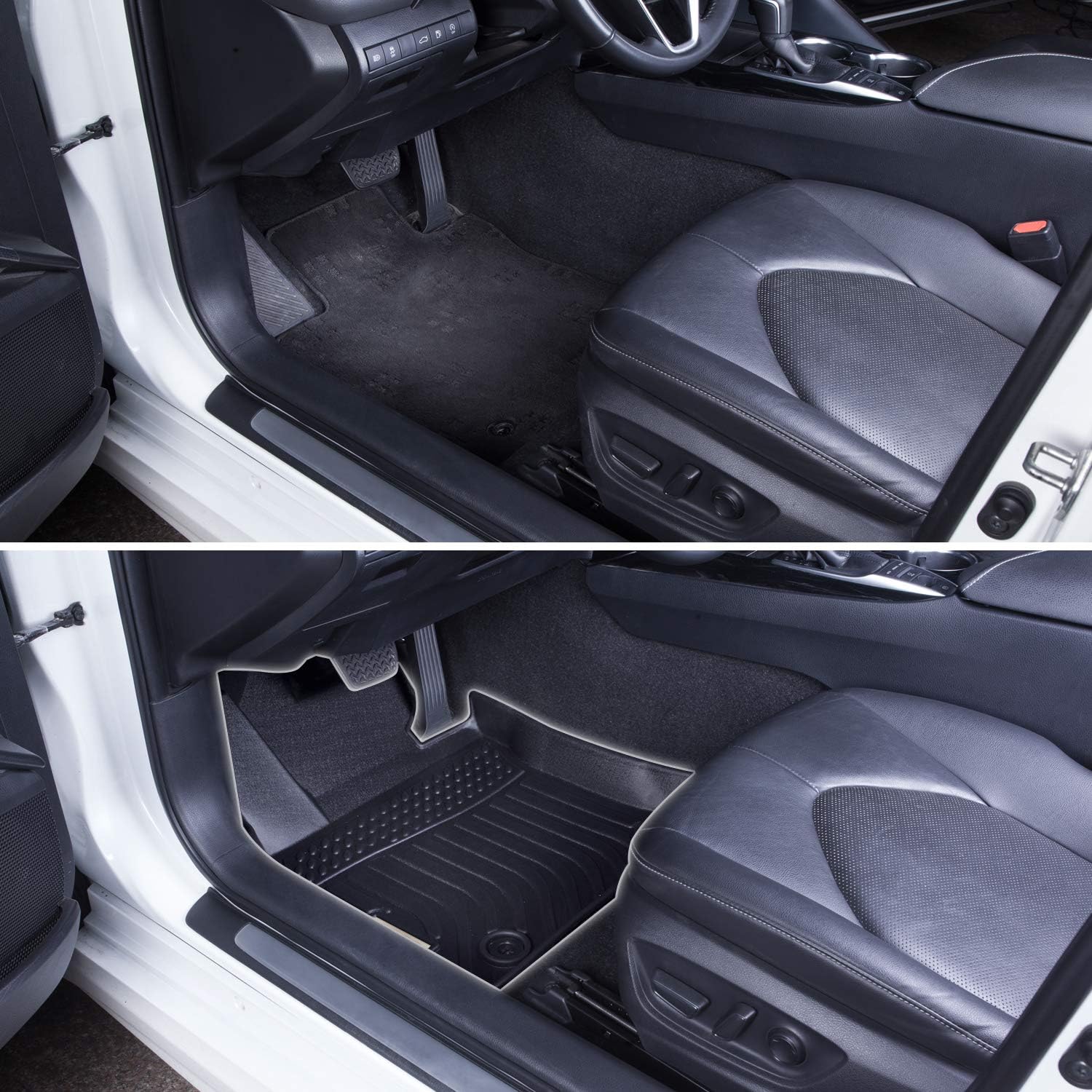 Black Front Rear Car Mats for Nissan Rogue Sport 2017-2021 W158
