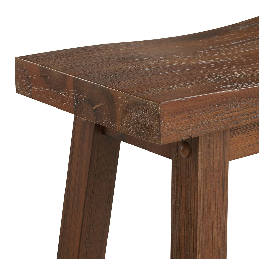 Brown Wooden Barstool Q40047