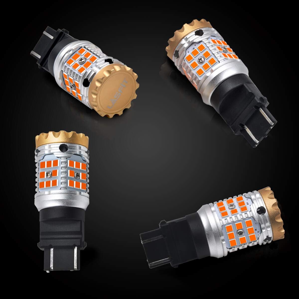 3157 LED Turn Signal Light Bulb Amber Yellow (Pack of 2) E233492