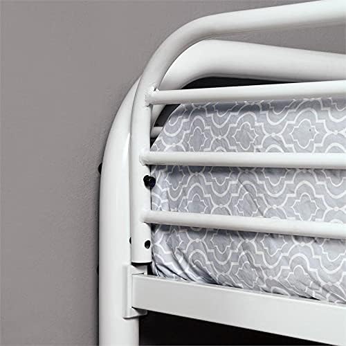 White Metal Twin Over Twin Bunk Bed D708