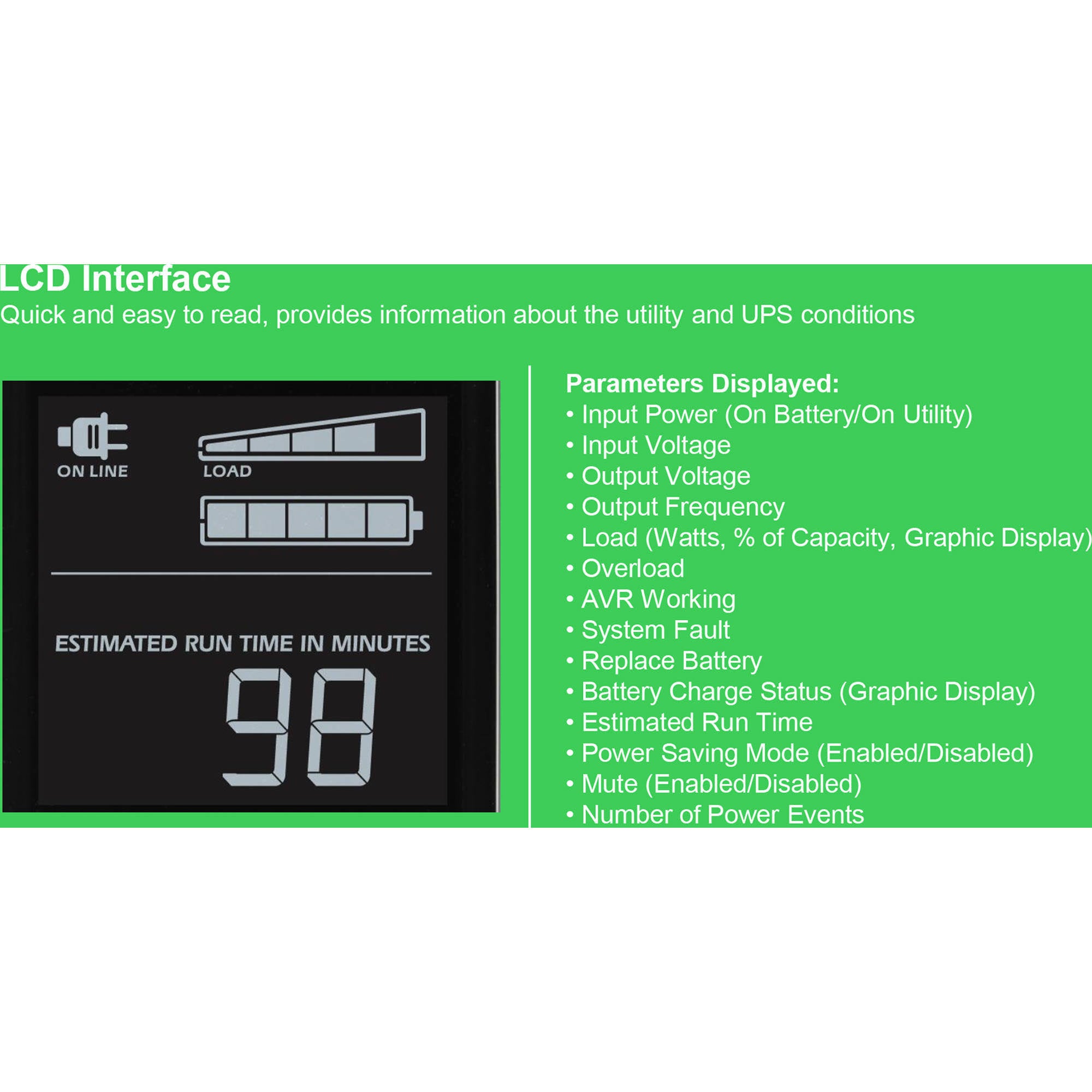 850VA Battery Back-Up System Black C18716