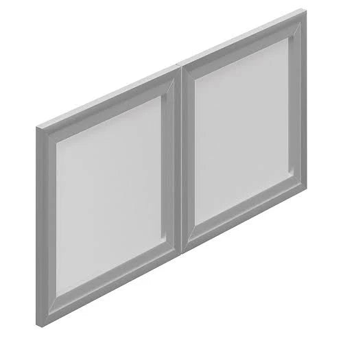 Wallmounted Cabinet with Silver Doors 36 inchw Brown C702534
