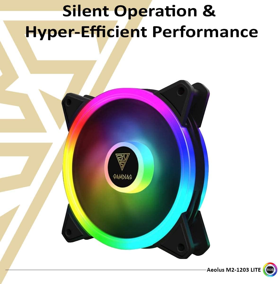RGB 120mm 4 Pack Computer Case Cooling Fans with Addressable RGB Fan Hub A88629
