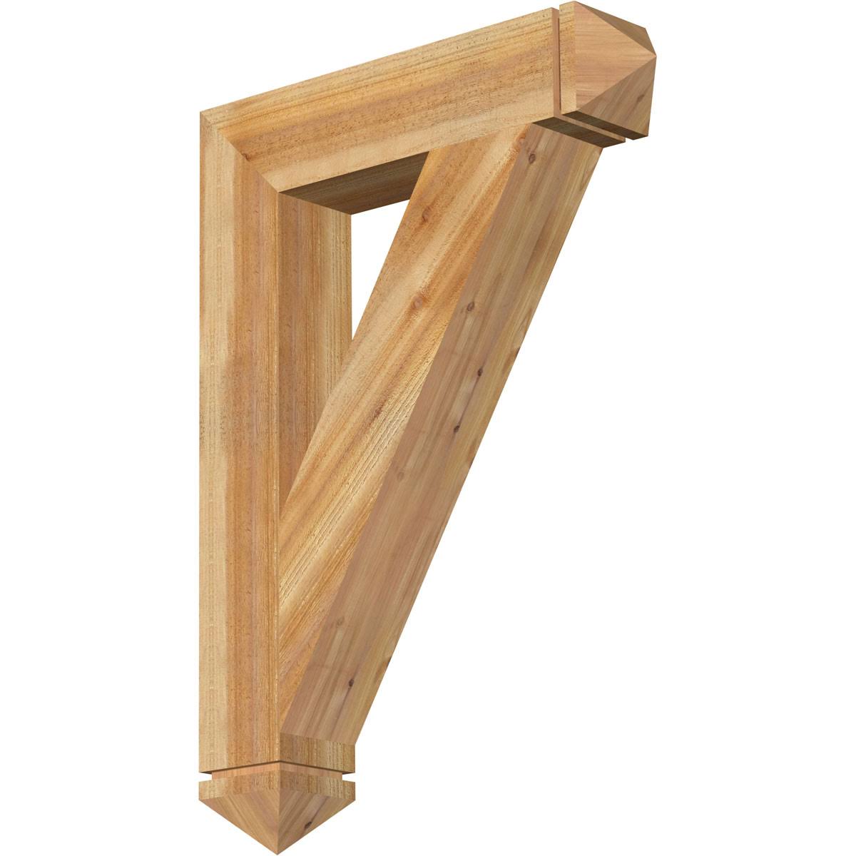 Traditional Arts & Crafts Rough Sawn Western Red Cedar Bracket I53601