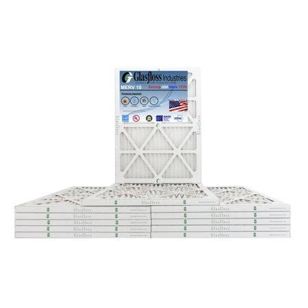 16x21x1 MERV 10 Furnace Air Filter, Qty: 12 L731