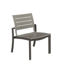 Aluminum Slat Patio Dining Chair Woodland Green Kaffee O2934
