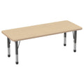 Maple Rectangle T-Mold Adjustable Activity Table with Chunky Leg J393