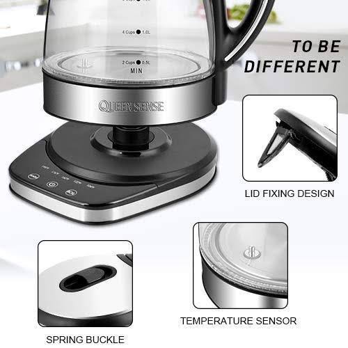 1500W 1.8 Quarts Electric Kettle with Borosilicate G913383