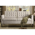 Beige Linen Round Arm Loveseat U817896