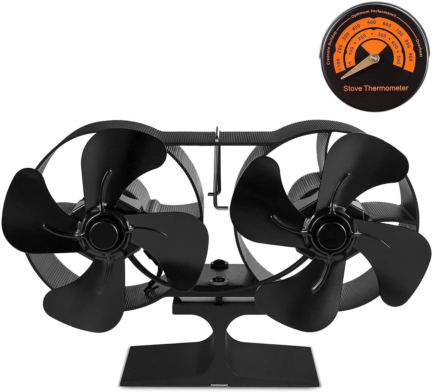 Wood Stove Fan with Thermometer Pack of 2 D260