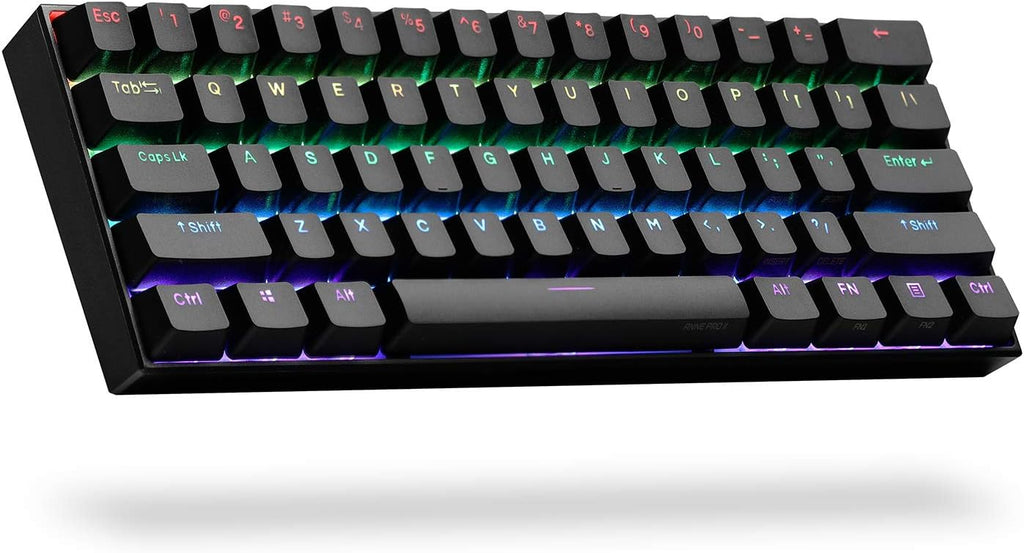 60% Wired/Wireless Mechanical Keyboard with Gateron Brown Switch, Black Case, PBT Keycaps G397702