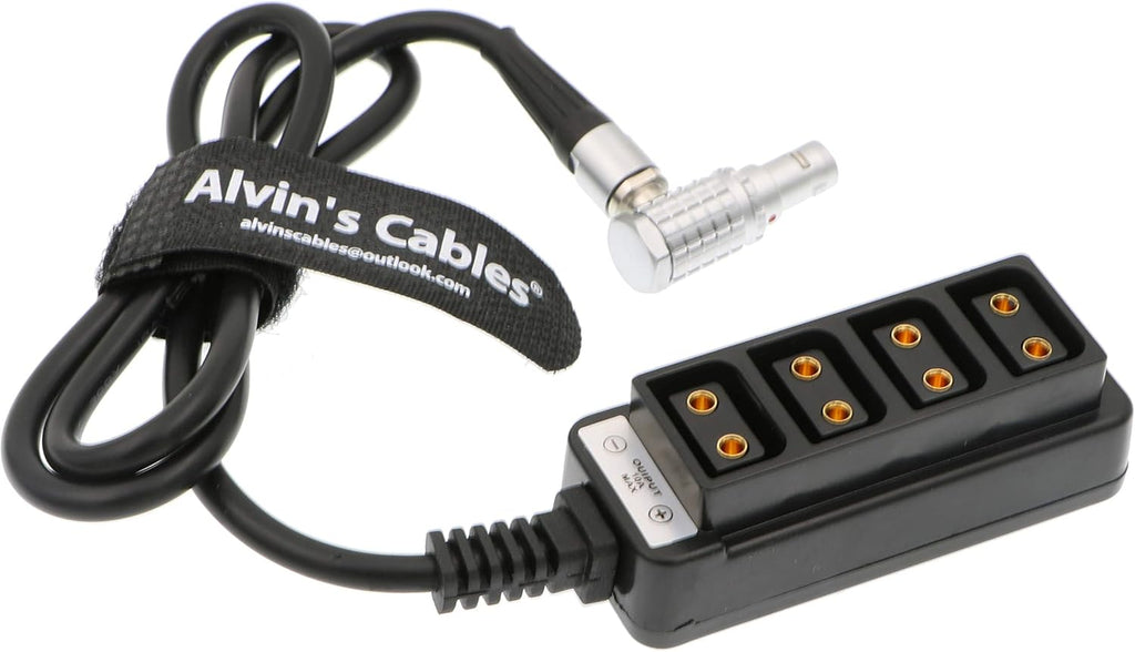2 Pin Right Angle to 4 D Tap Splitter Cable R65668