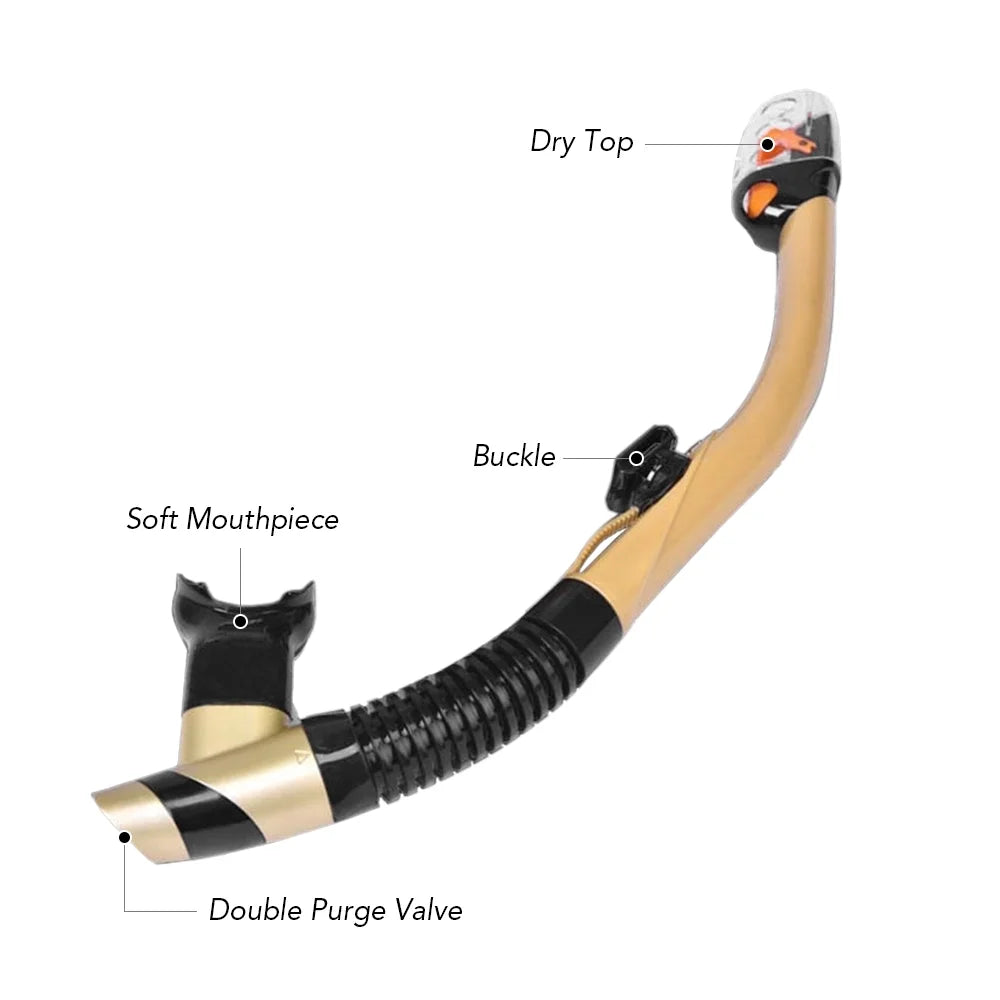 Snorkel Set with Swimming Goggles and Dry Snorkel Tube H2459