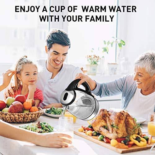 1500W 1.8 Quarts Electric Kettle with Borosilicate G913383