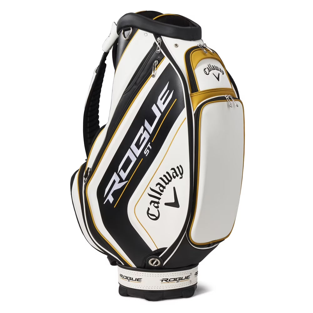 White/Black/Gold Tour Staff Golf Bag P58631