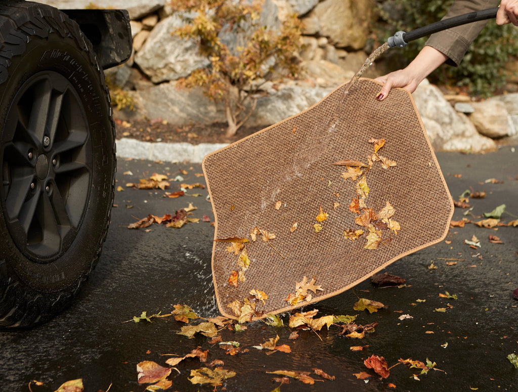 Beige All-Weather Textile Car Mats for Tesla Model X H26557