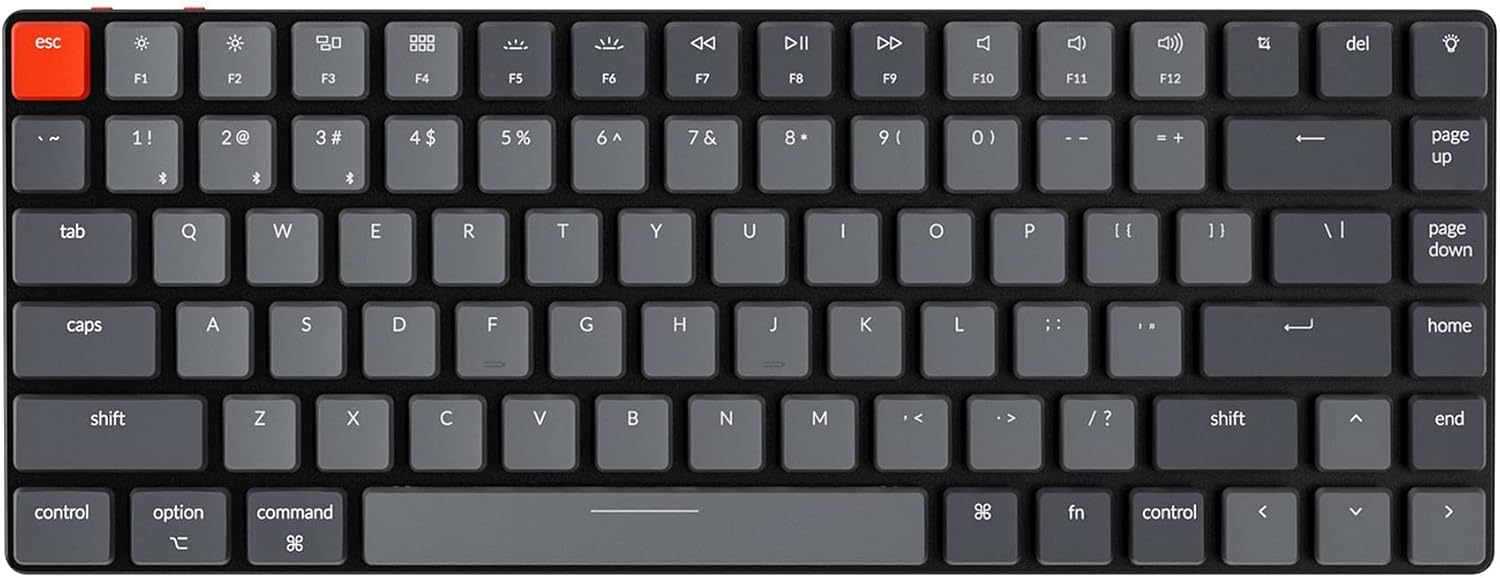 84 Keys Ultra-Slim Wireless Mechanical Keyboard with White LED Backlit J33610