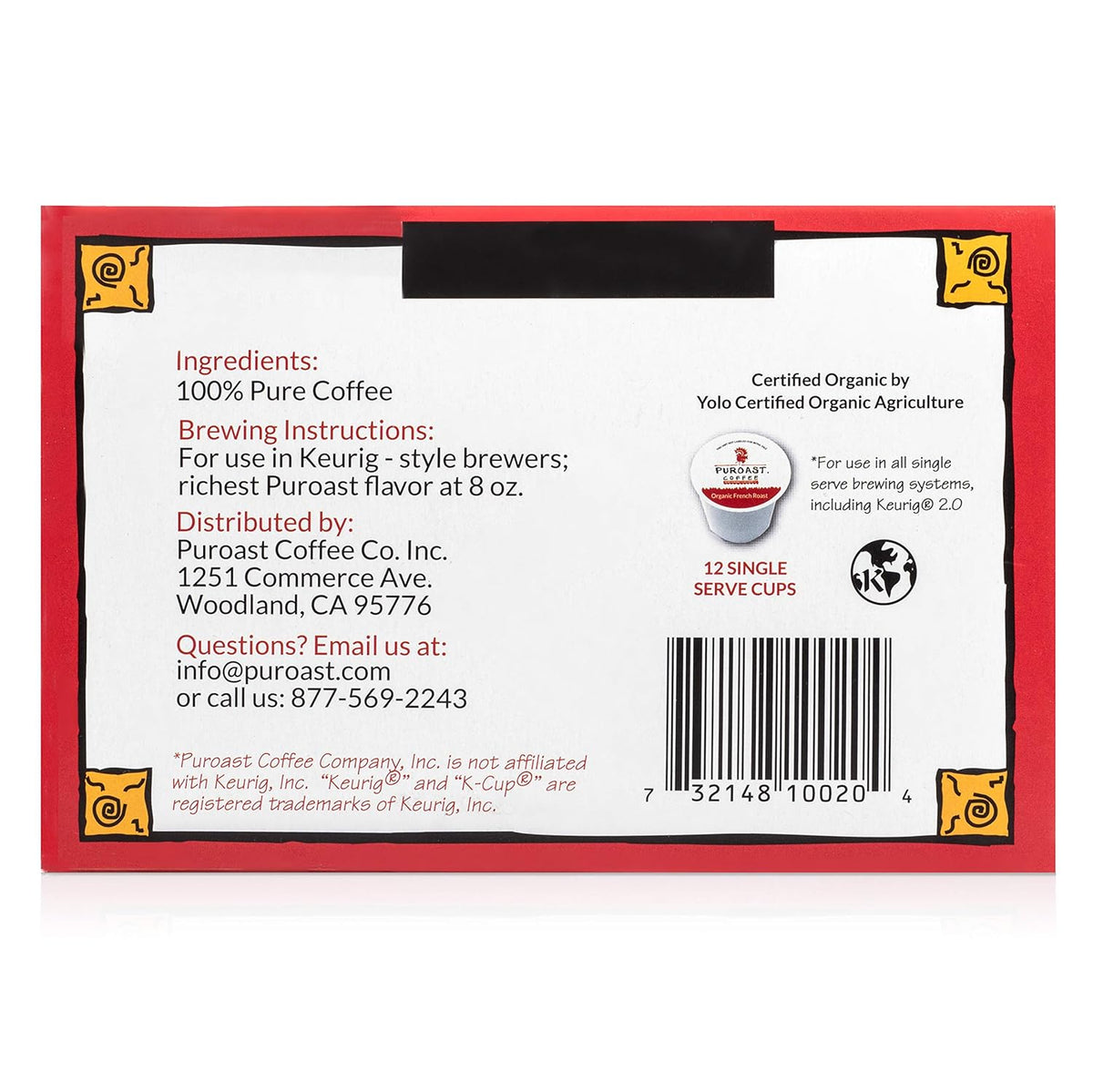 Vanilla Nut Low Acid Coffee Single-Serve Pods, 72 Count Pack of 2 D5168