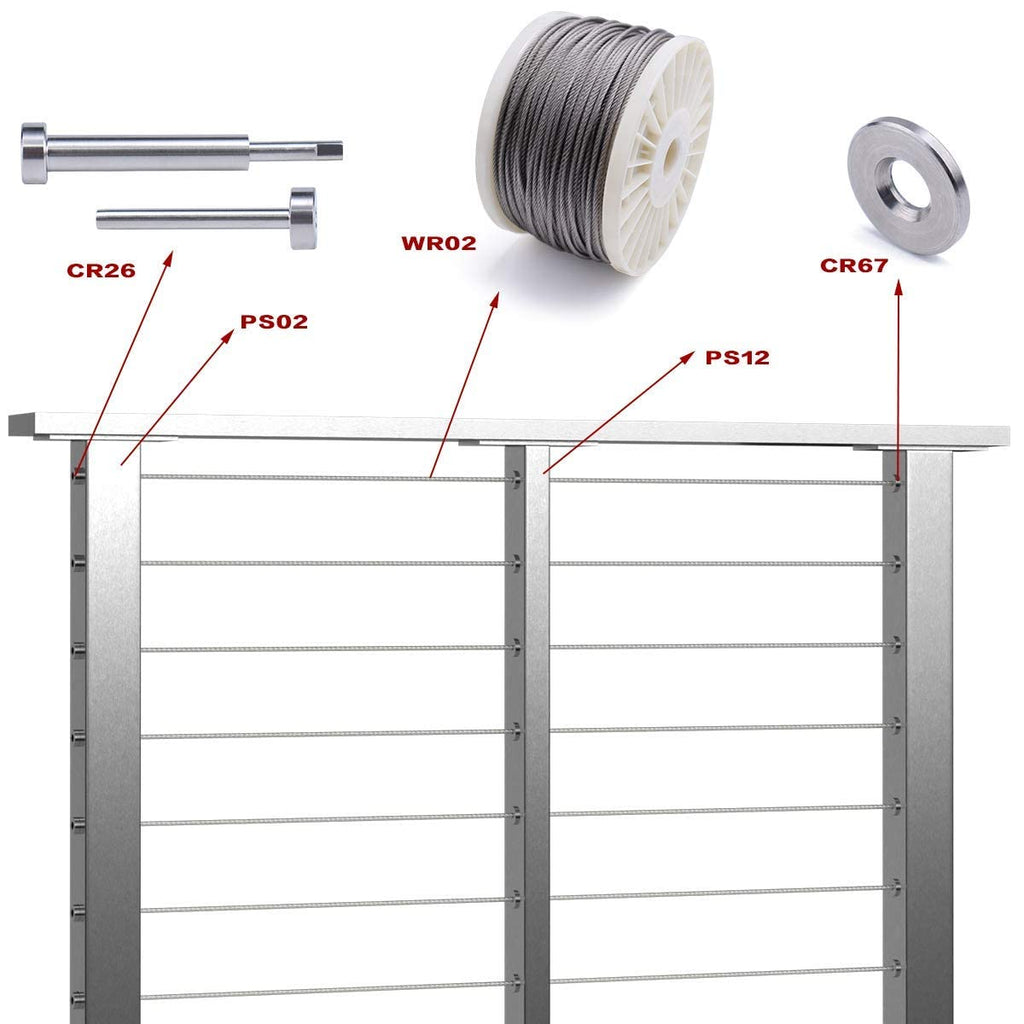 Stainless Steel Brushed Pre-Drilled Posts P125