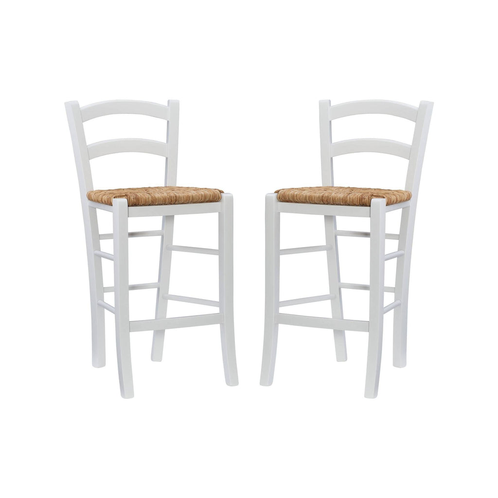 White 2-Piece Counter Stool Set M4578