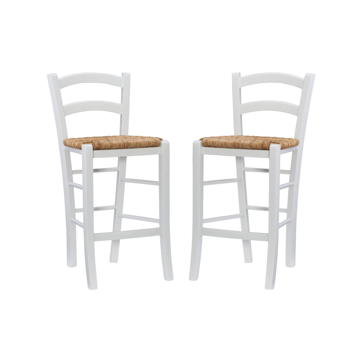 White 2-Piece Counter Stool Set M4578