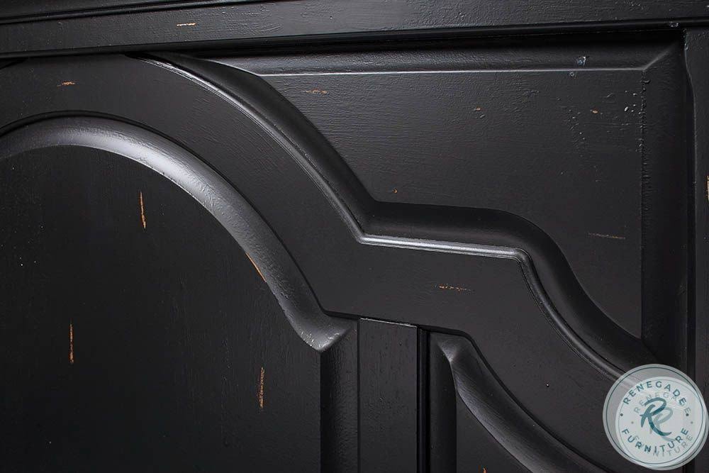 Vintage Black Eastern King Size Bed T757