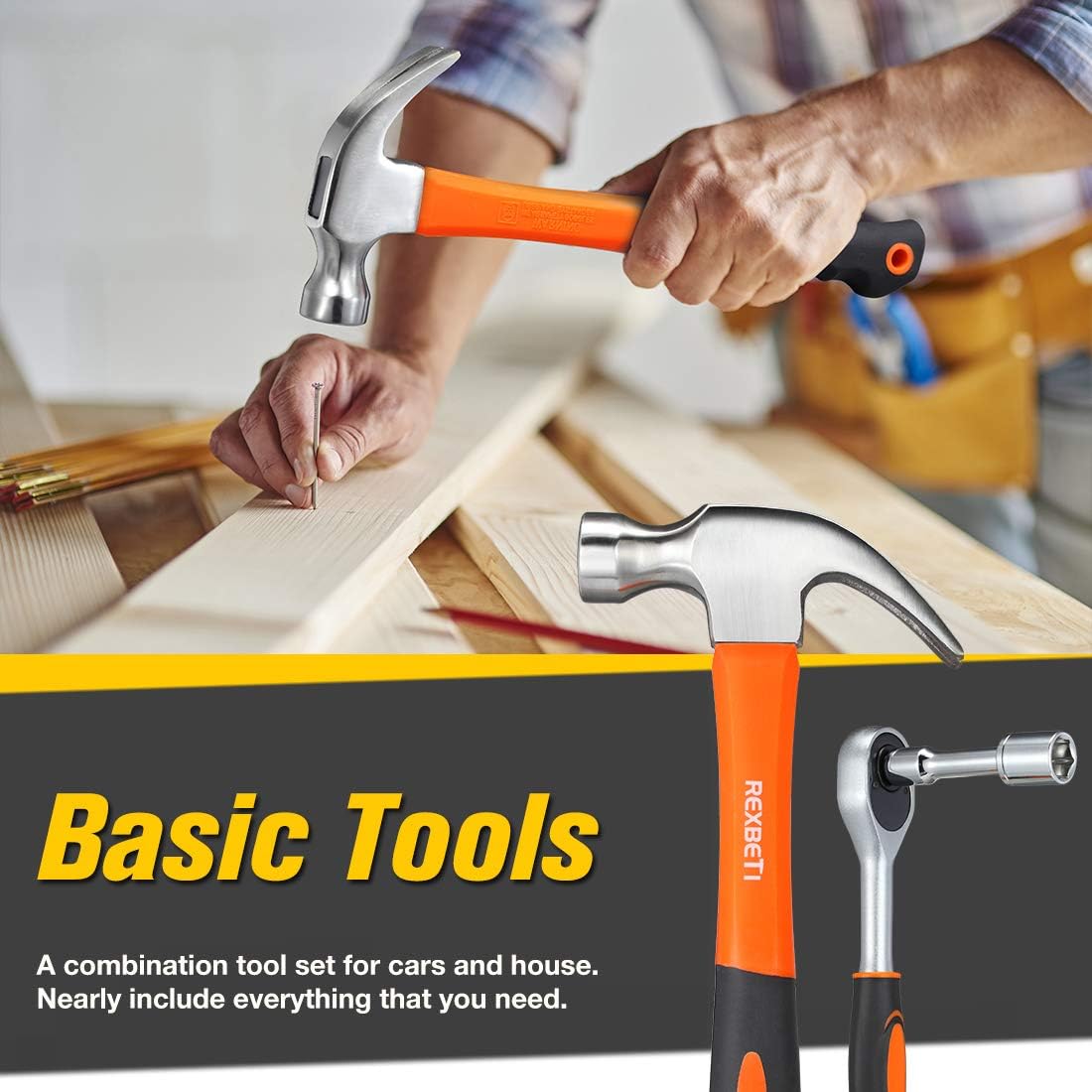 217-Piece Household Tool Kit with Solid Carrying Tool Box B660160