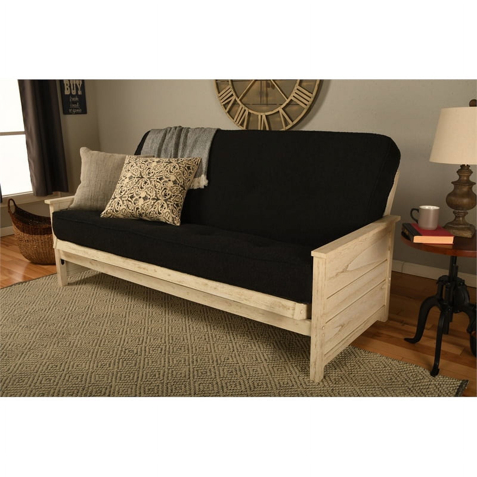 Full-size Coil Futon Mattress in Black T200