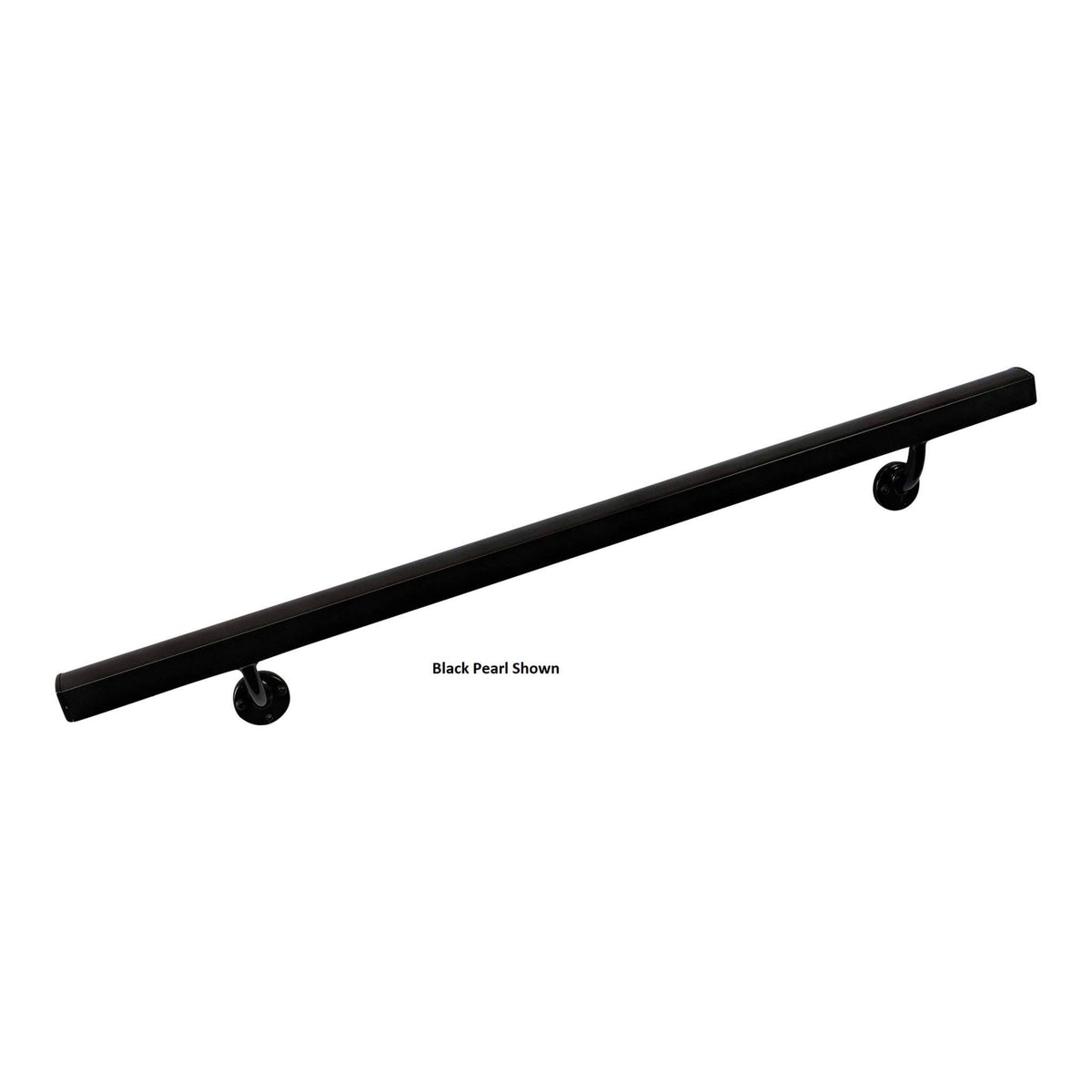 Aluminum Wall Handrail with Mounts, 6& Length, Gloss White Z899044