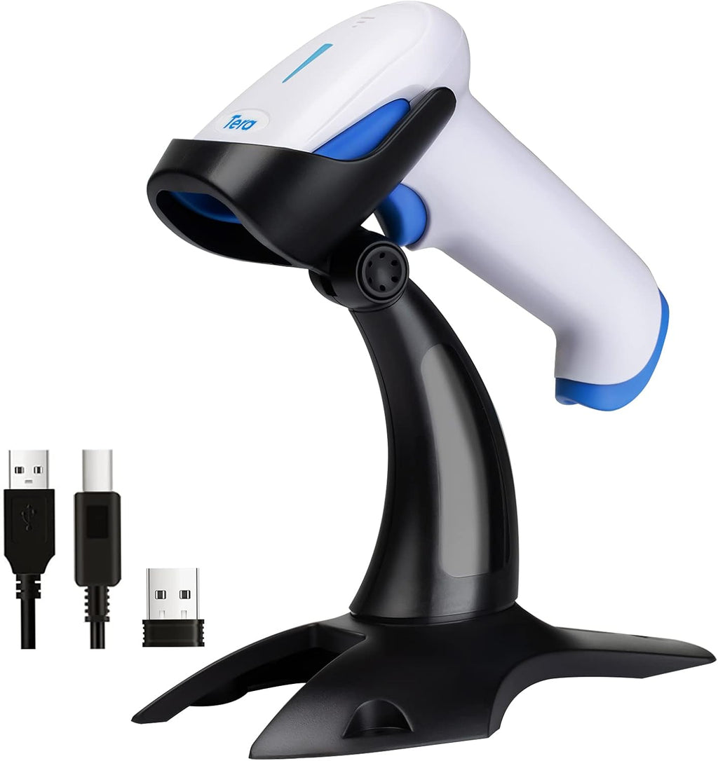 2D Wireless Barcode Scanner with Stand, Pack of 2 Y403