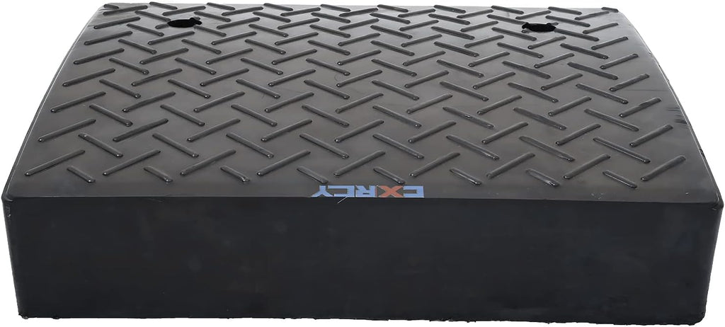 Rubber Curb Ramp 5.3" Rise 2 Pack Black Threshold Ramps with 4 Expansion Bolts N9368