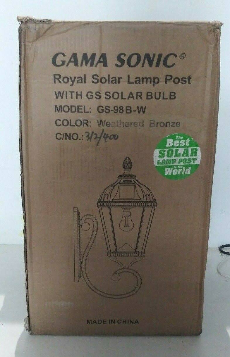 Bronze Royal Solar Light Wall Mount E66920