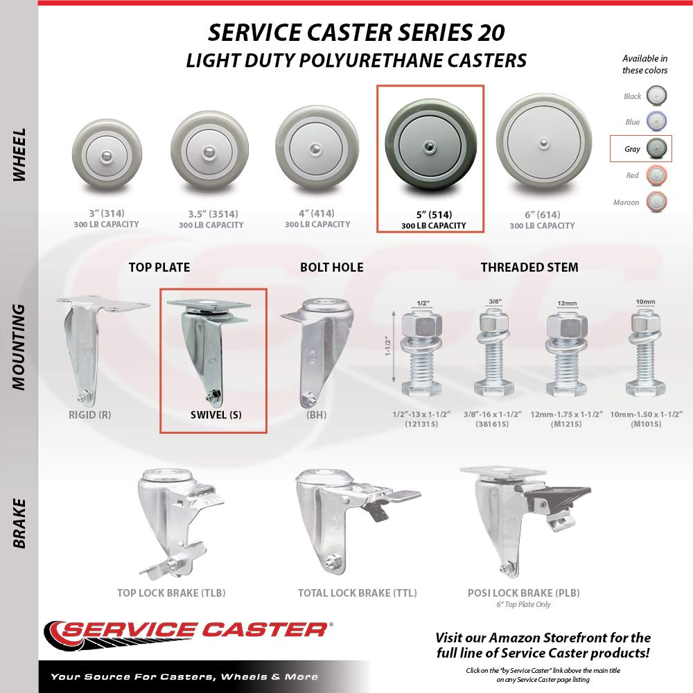 Set of 4 Heavy Duty Replacement Casters X624