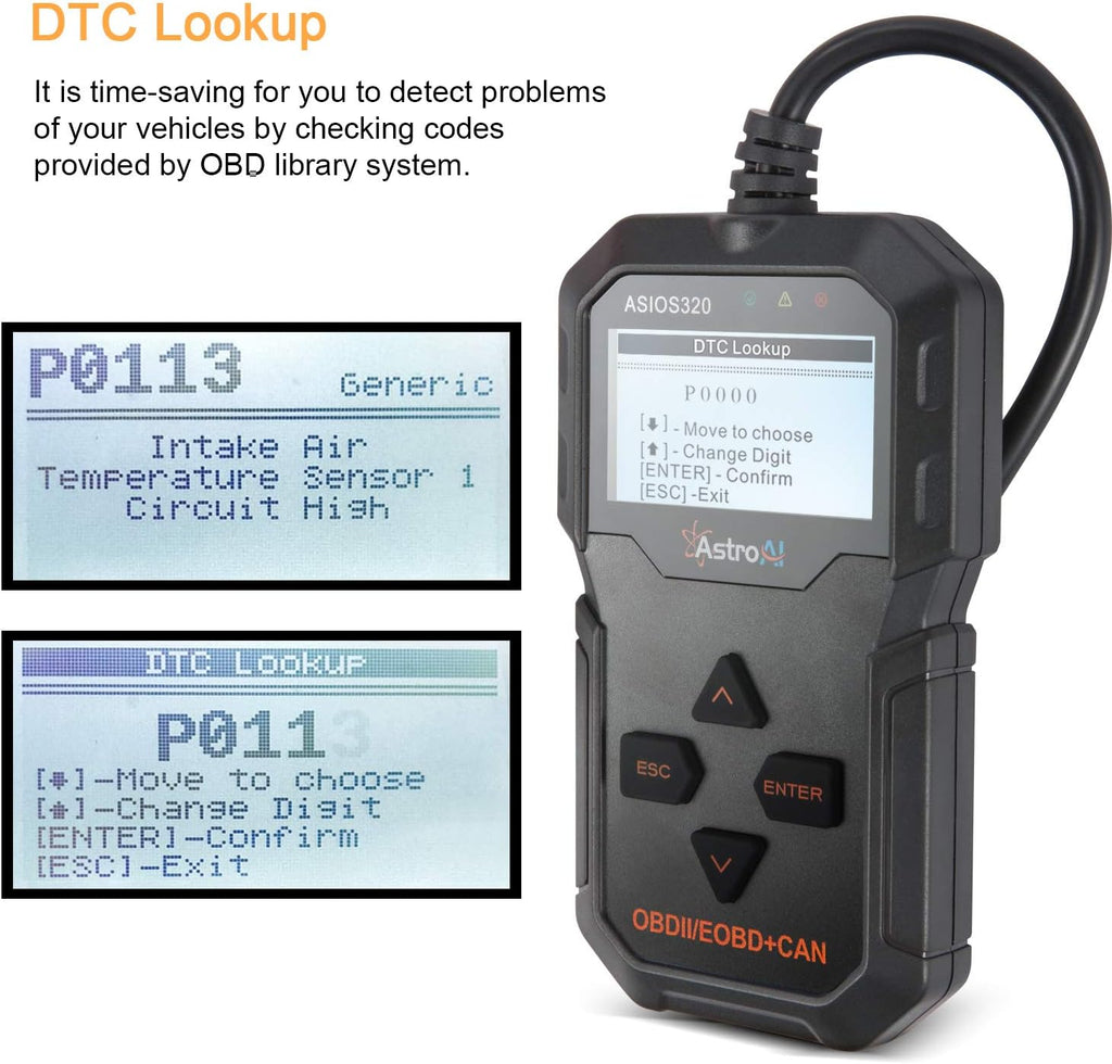 Black OBD2 Scanner Car Diagnostic Tool H406
