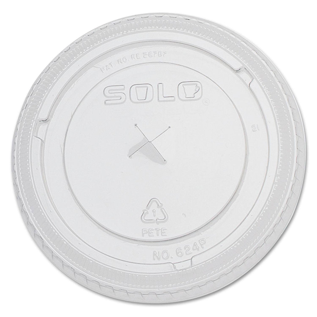 Clear Plastic Flat Straw-Slot Cold Cup Lids for 20 oz Cups, 1000/Carton C2043