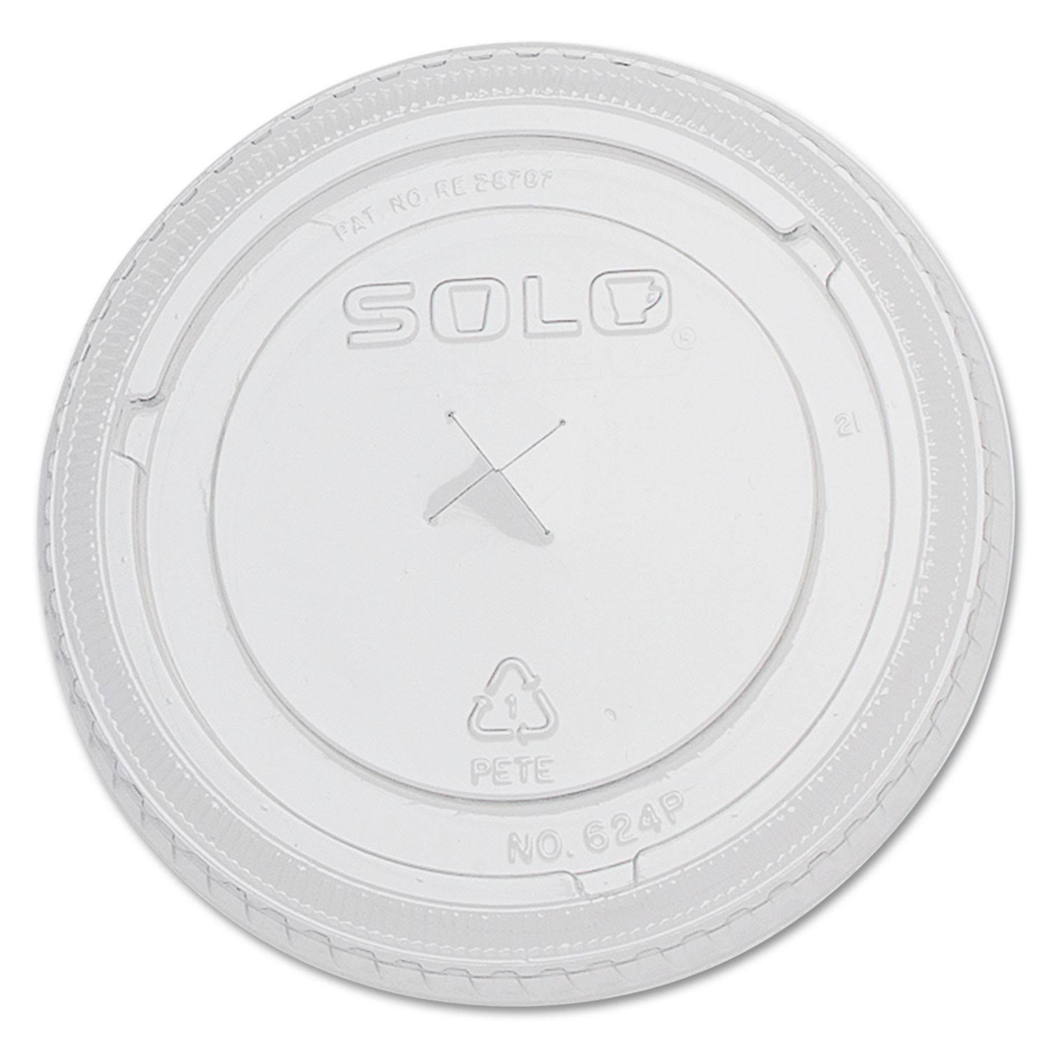 Clear Plastic Flat Straw-Slot Cold Cup Lids for 20 oz Cups, 1000/Carton C2043