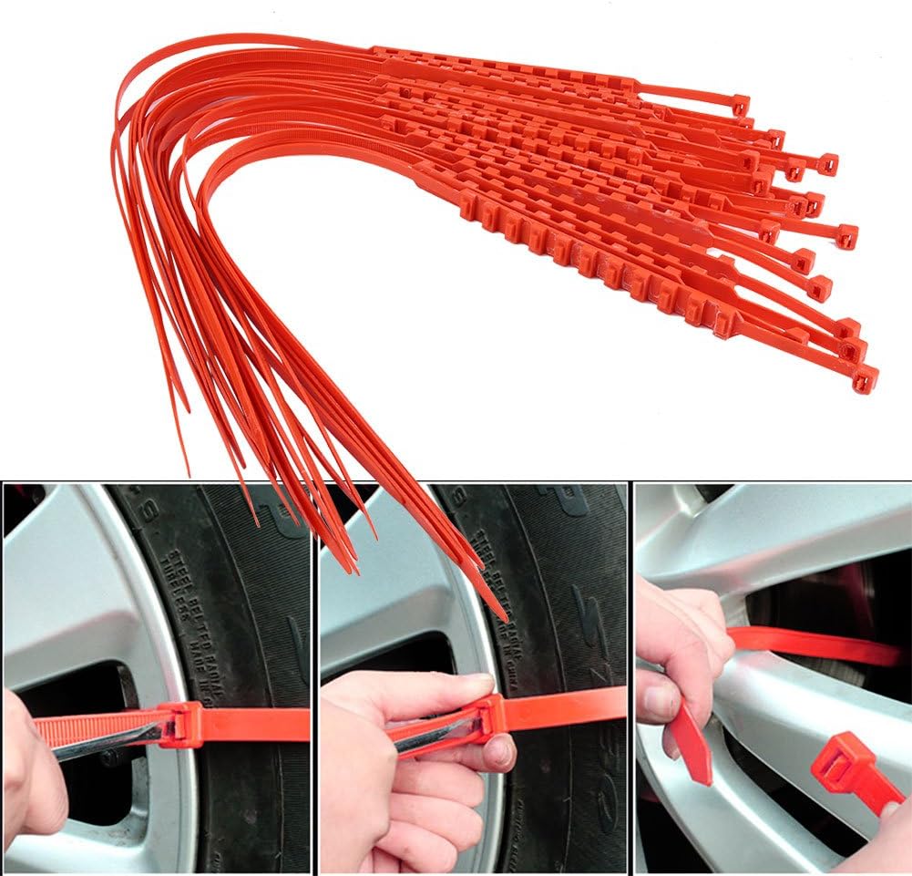 20Pcs Anti-skid Nylon Tyre Chains with 1 Pair of Gloves P433
