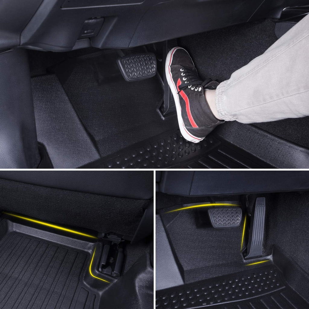 Black Front Rear Car Mats for Nissan Rogue Sport 2017-2021 W158
