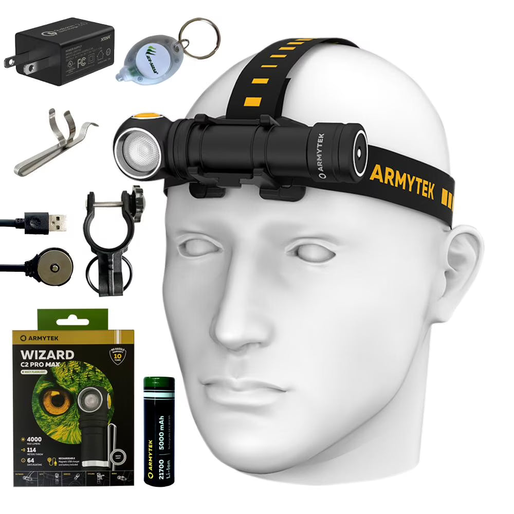 Rechargeable LED Headlamp with Magnet, 4000 Lumens H535159