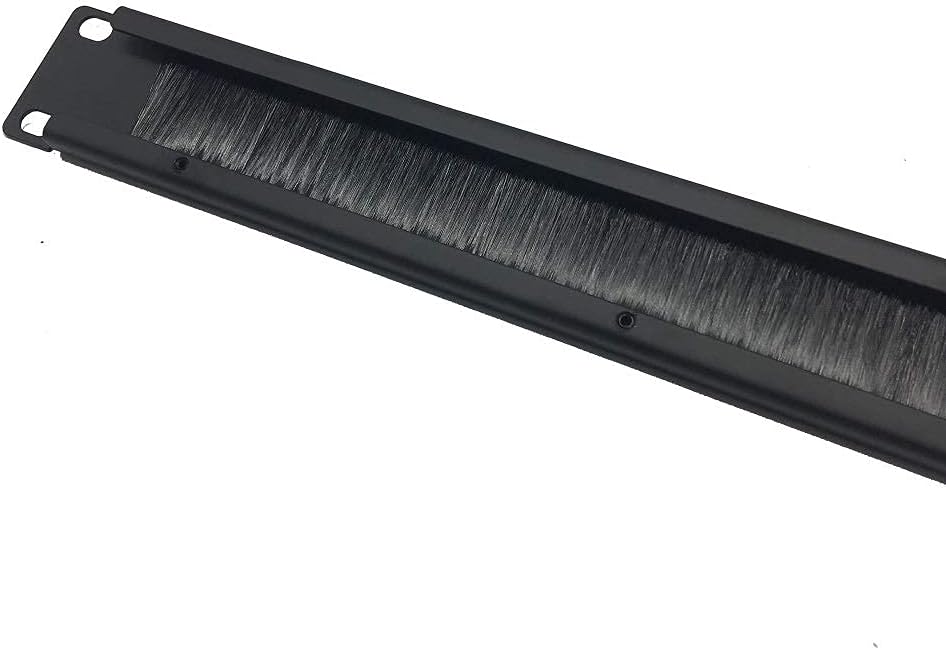 5 Pack 1U Brush Cable Manager Horizontal Rack Mount Cable Management Strip Panel for 19 Inch Server Rack Y68764