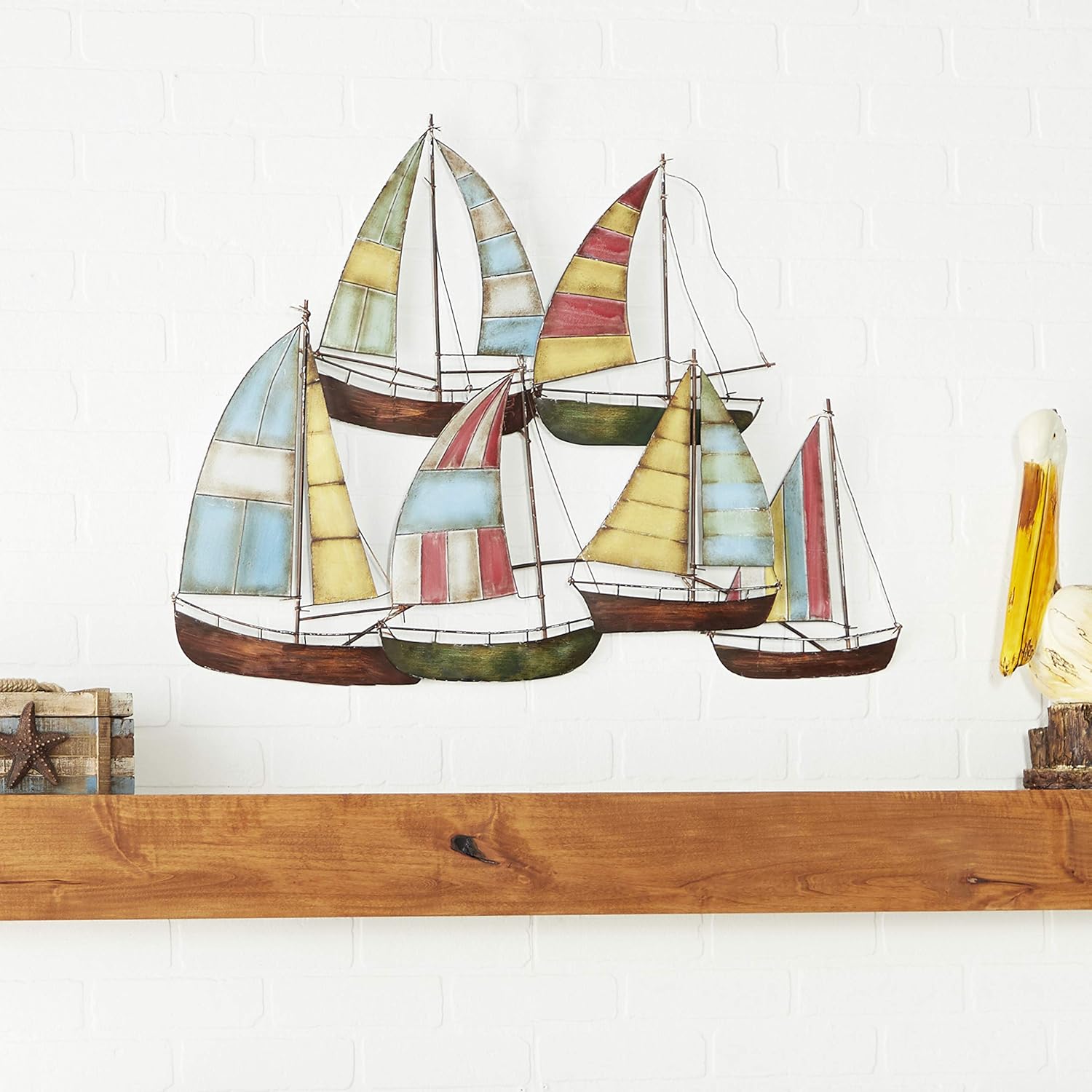 Metal Sailing Boat Decor U3669