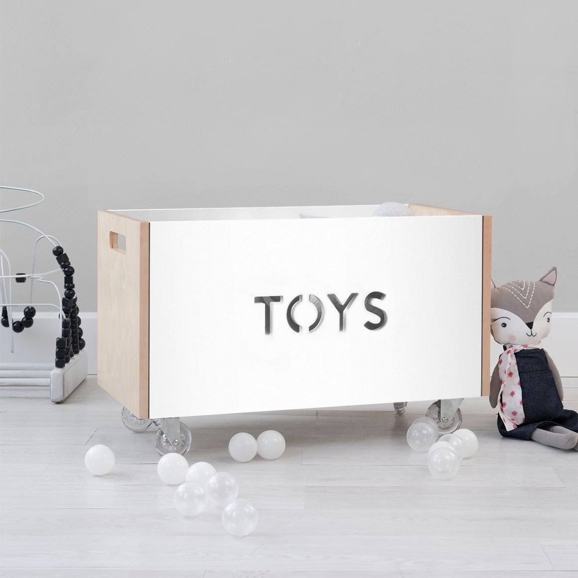 Pink Toy Box Chest on Casters Q2023