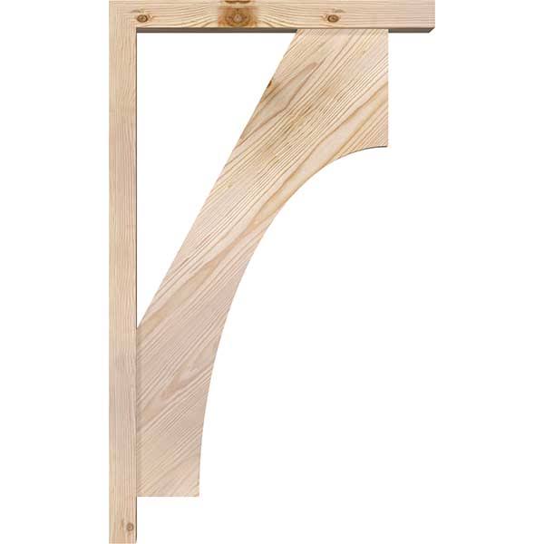 3 1/2x22W x 18x22D x 30x22H Douglas Fir Bracket with Offset Brace R4335
